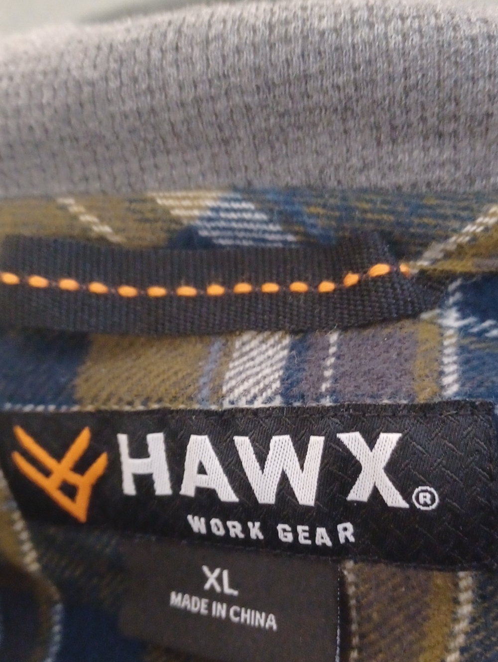 Hawx Work XL Hooded-Button Up Shirt Mens Multi -plaid Work Gear EUC - Picture 4 of 7